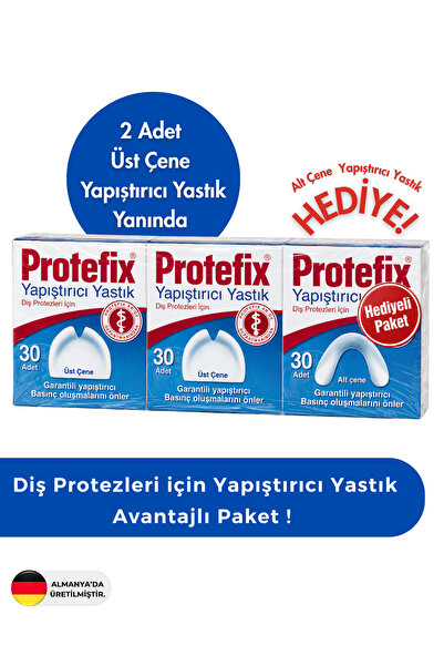 Protefix Diş Protezleri Için Yapıştırıcı Yastık 2 Üst Çene Alana 1 Alt Çene H...