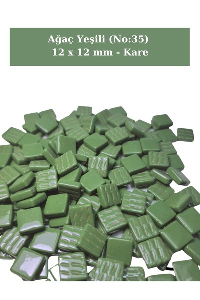Zen Mozaik Sanatsal Mozaik Çalışmalarınız Için 12X12 Mm - Kare Cam Mozaik Taşı