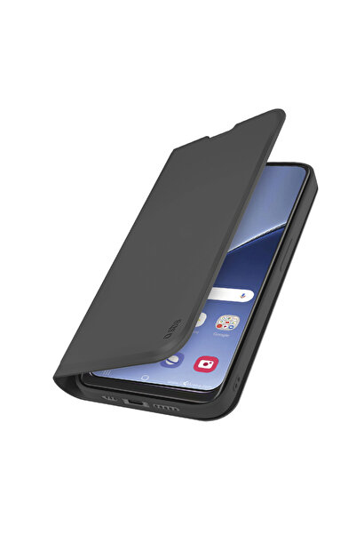 SBS Husă tip portofel netedă pentru Xiaomi 15 Pro, Negru