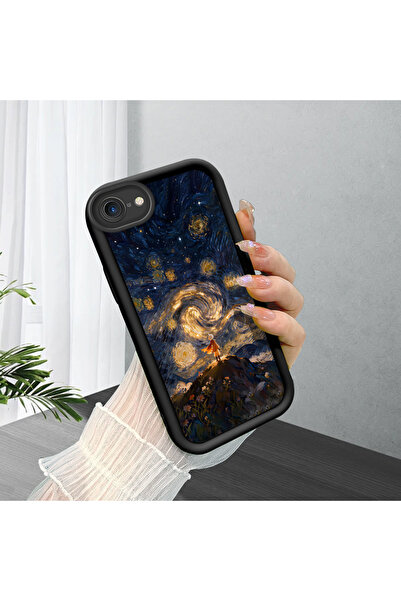 ucuc iPhone 7/8/SE 2020 2022 Uyumlu Siyah Silikon Kılıf Darbeye Dayanıklı Kam...