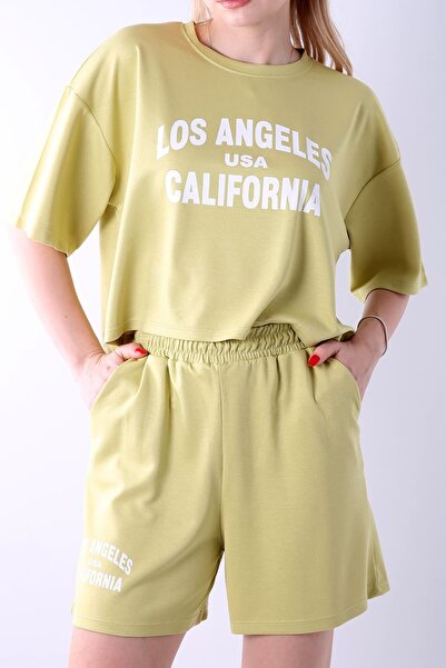 Veni Life Σετ μπλουζάκι και σορτς με στάμπα Los Angeles California