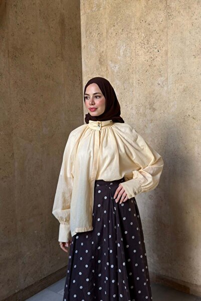 Faya Boutique Butteryellow Thin Linen Via Shirt