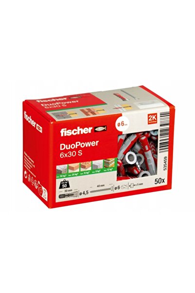 Fischer ROATĂ DUOPOWER 6*30 S CU ȘURUB MONTAJ UNIVERSAL