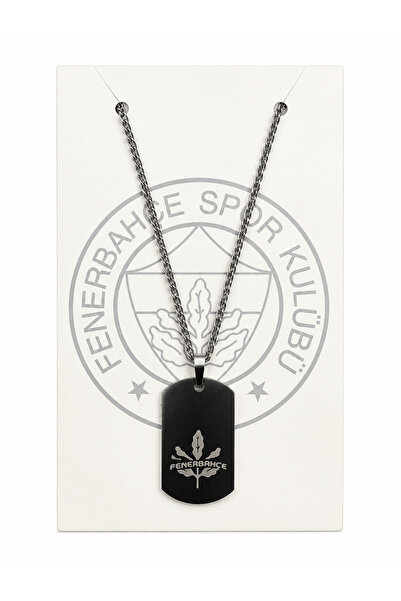 Fenerbahçe License-Provided New Season Logo Detail Steel Plate Necklace