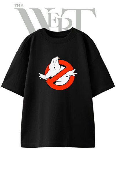 THEWERT Ghostbusters dizajn, štampana unisex crna majica prevelikog kroja
