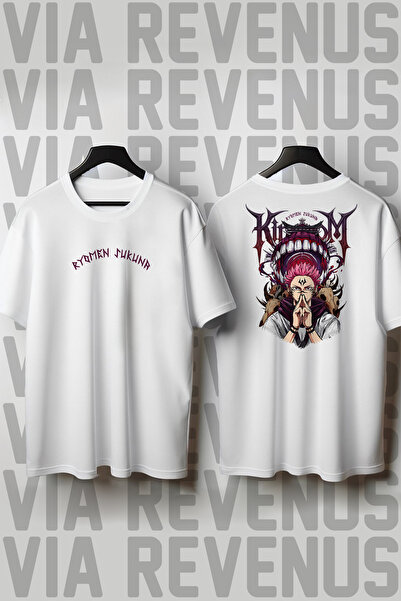 Vordevia Sukuna / Jujutsu Kaisen Front and Back Printed Loose Fit 100% Cotton...