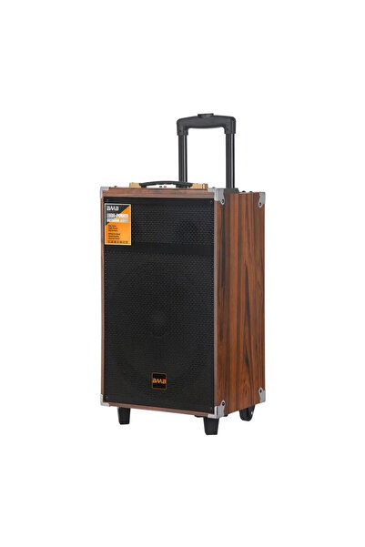 Genel Markalar Bluetooth hoparlör kahverengi 50W süper bass kumandalı mikrofonlu karaoke 5-10 saat