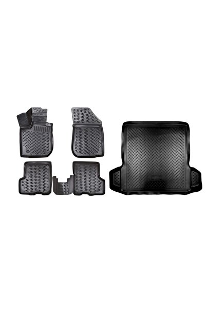 DELUXETUNING Pachet set covorase auto cauciuc si tavita portbagaj Dacia Logan...