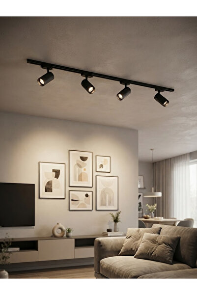 LED PROJEM 4'LÜ 30W LED RAY SPOT SET SİYAH GÜNIŞIĞI