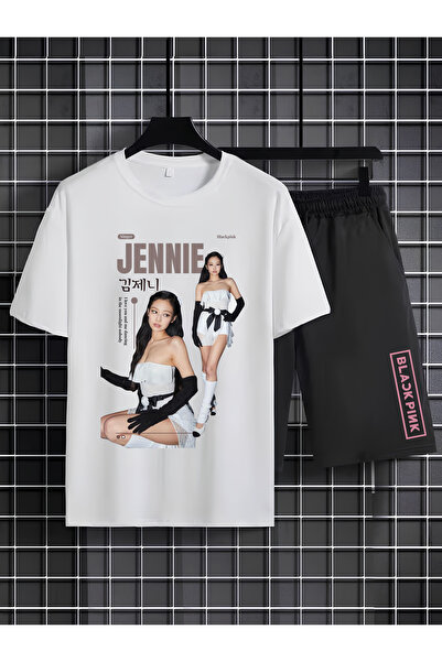 MAGORS Jennie from Blackpink K-Pop Printed Cotton Short Sleeved Children's Ts...