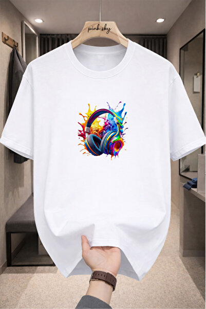 Pink Sky Premium Oversize T-Shirt 100% Cotton Unisex Comfortable Fit Trending...