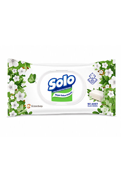 Solo 4 عبوات من المناشف المبللة باللون الأبيض معطرة بالصابون من التسعينيات