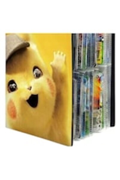 OEM Album carduri, Capacitate 240 de carti, Pokemon Detective Pikachu, Galben