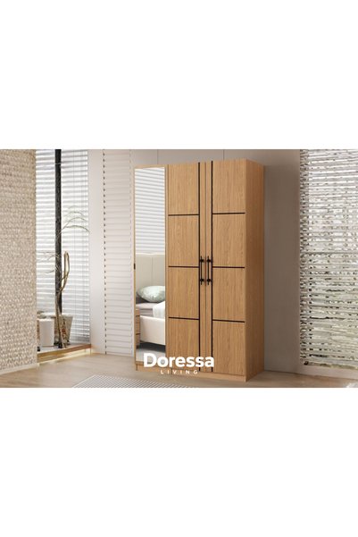 Doressa Living Keops 3 Kapılı Aynalı Gardırop