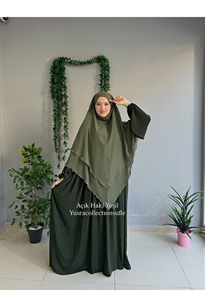 Yüsra Collection Menekşe Elbive and Uzun Sufle 2-Piece Set