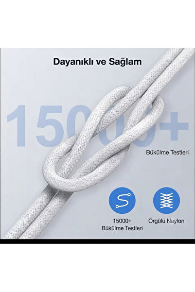 Sovawin Type-C to Type-C Hızlı Şarj Kablosu - 3 METRE Beyaz