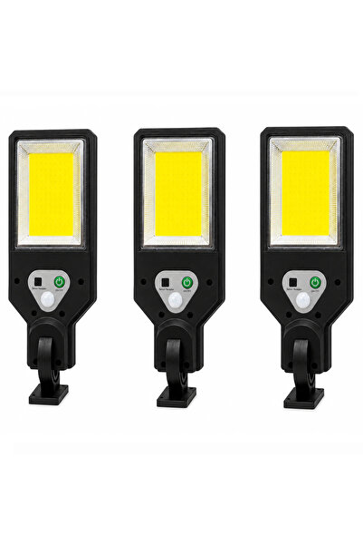 Next Trend Set de 3 lămpi solare LED de exterior cu senzor de mișcare PIR, te...