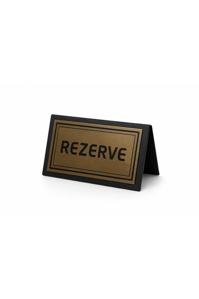 Gül Table Top Reserved Sign Gold Model - 10 Pieces -