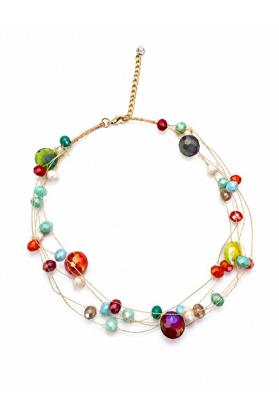 neslyaccessories قلادة خرز ملونة