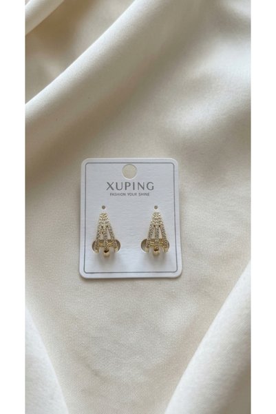 GenelTedarik Xuping 14K Gold Rengi Kuyumcu isçiligi Modern Tasarim Tas Detay ...