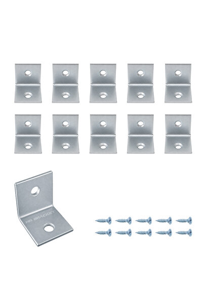 MR.BRACKET 10 ad. L Demir Gönye Köşebent 2x2cm - Mobilya Dolap Raf Masa Köşe ...
