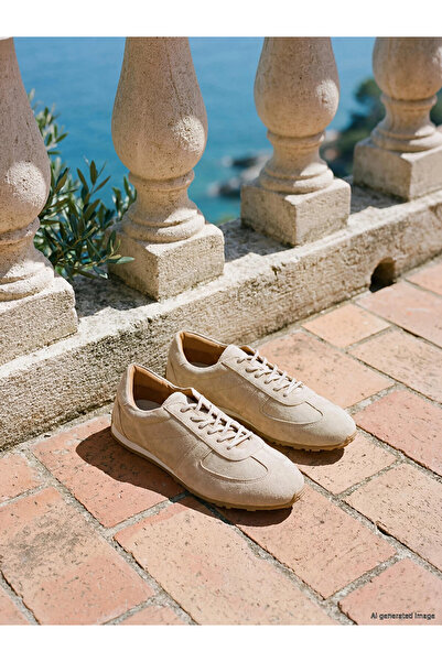 LC Waikiki حذاء رياضي LCW STEPS بيج سويدي للرجال
