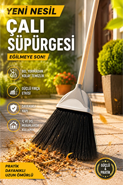 VENON YENİ NESİL SÜPÜRGE || 120 CM DOĞAL AHŞAP SAPLI || Bahçe Süpürme Balkon ...