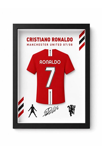 sonvadi Cristiano Ronaldo 2008 Moscow Finali Forma İmzalı Çerçeve Hediyelik 1...
