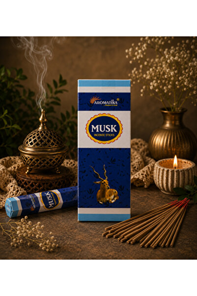 Rakta Aromatika - Musk Premium Çubuk Tütsü 20’li | Misk Aromalı Premium Tütsü...