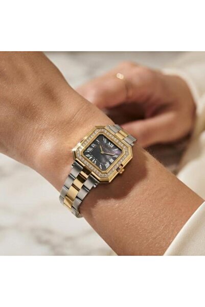 LAVOS Lafos Women's Watch Steel Silver Gold Color Black Dial