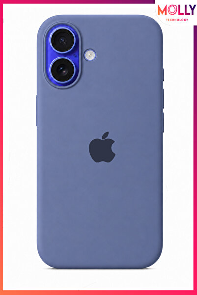 Molly iPhone 17 İçin Kot Mavisi Lansman İçi Kadife Mat Silikon Kılıf