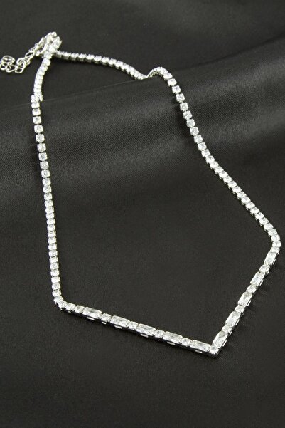 ZERO LAND Aconcept Triangle Tour Zircon Stone Luxury Necklace 2 (21345) Mm-Si...
