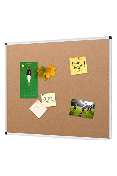 Fors cork noteboard, rectangular aluminum frame, 90 x 60cm, silver Premium Na...