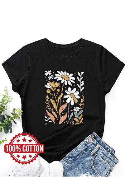 puolikuu Unisex Comfortable Fit Tshrit Printed Tshirt