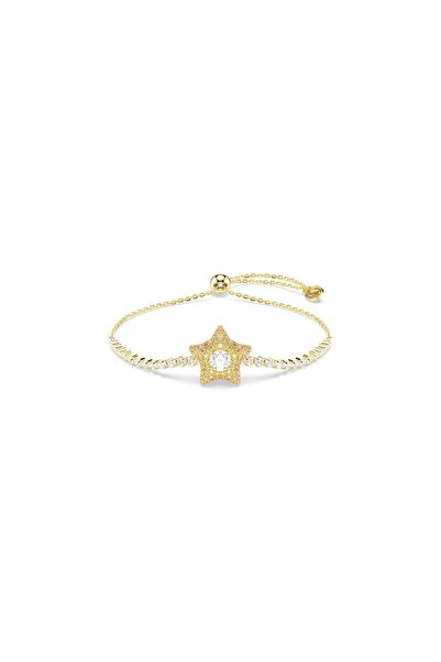 Swarovski Sublima Bileklik, Yuvarlak kesim, Yıldız, Çok renkli, 18k altın ren...