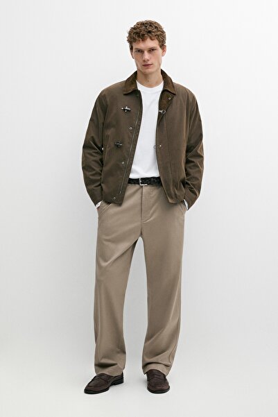 Massimo Dutti Straight fit pamuklu pantolon