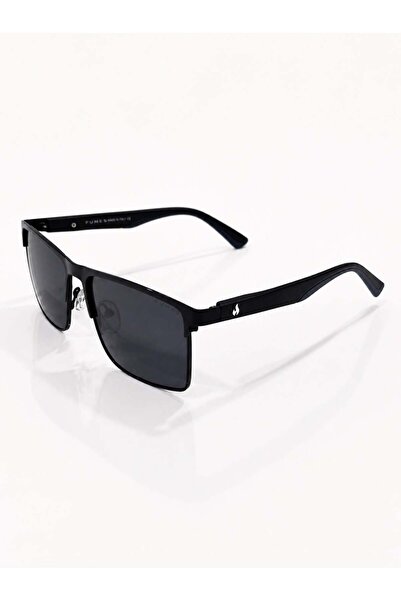 Fumes Onyx Men's Polarized Square Sunglasses | Matte Black Frame with Smoke T...