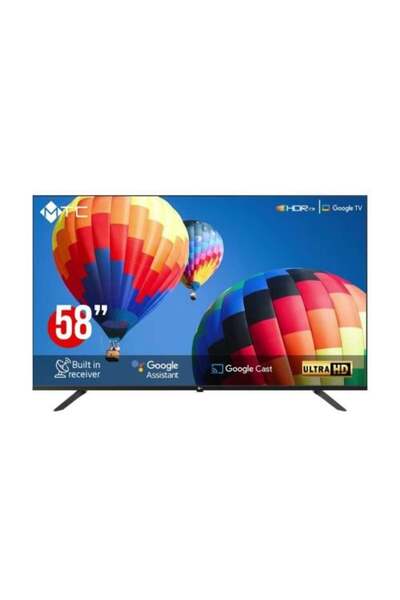MTC تلفزيون ذكي 58 بوصة بجودة UHD ونظام جوجل MT58UH600GO -UHD