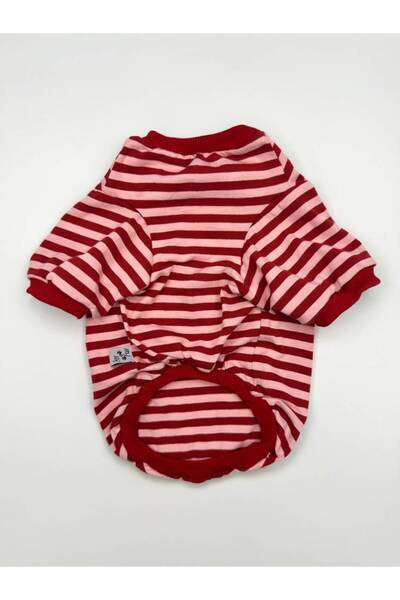 For a Fur Teddy Bear Printed Striped Dog T-Shirt Dog Sweater Dog Outfit