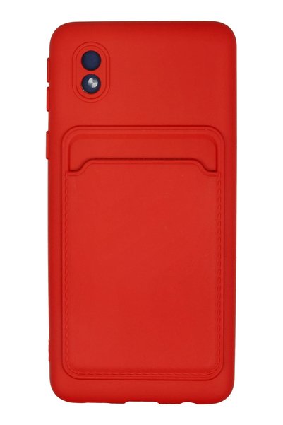 New Face Aconcept Galaxy A01 Core Case Kelvin Silicone with Business Card Hol...