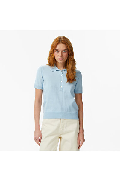 Nautica Kadın Mavi Regular Fit Triko Polo Yaka T-Shirt