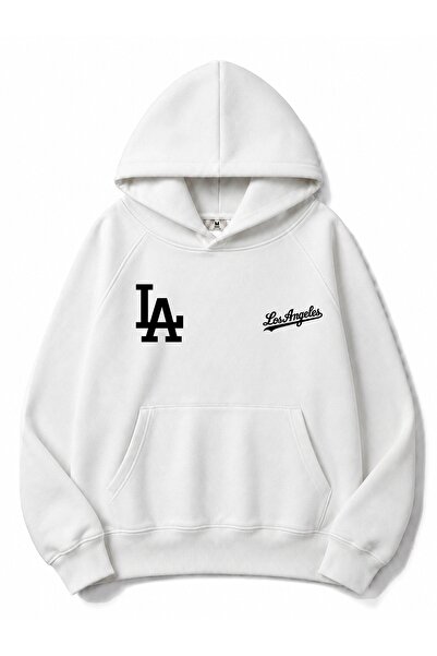 Boi Unisex LA Los Angeles Χειμερινό φούτερ με στάμπα, υψηλής ποιότητας, χοντρ...