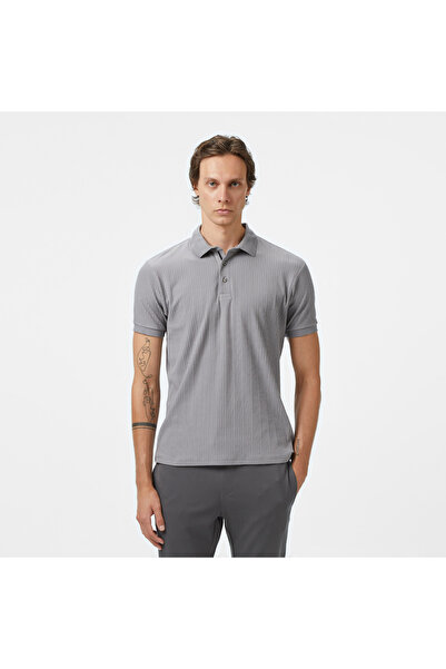 Nautica Erkek Gri Regular Fit Polo Yaka T-Shirt