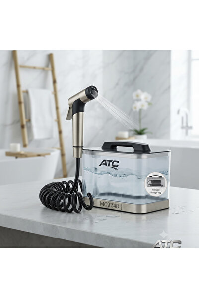 ATC شطاف كهربائي محمول، بخاخ يدوي قابل لإعادة الشحن مع خزان مياه، شطاف سفر