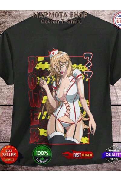 KYMC07 Power Waifu Ecchi Shirt Anime Tee-Shirt Makima Kawaii Devil (13)