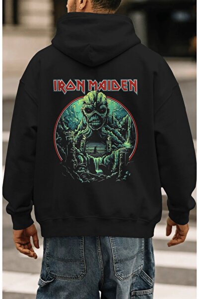 SEVBANO هودي فاخر كبير الحجم مطبوع عليه فرقة موسيقى روك ميتال من Iron Maiden ...