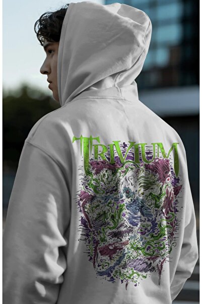SEVBANO Trivium Rock Metal Music Band Back Printed Unisex Oversize Premium Ho...