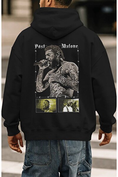 SEVBANO Post Malone reper pevač unisex oversize premium hoodie sa zadnjim pri...
