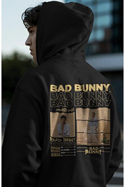 SEVBANO Bad Bunny Rapper Singer Back Printed Unisex Oversize Premium Hoodie