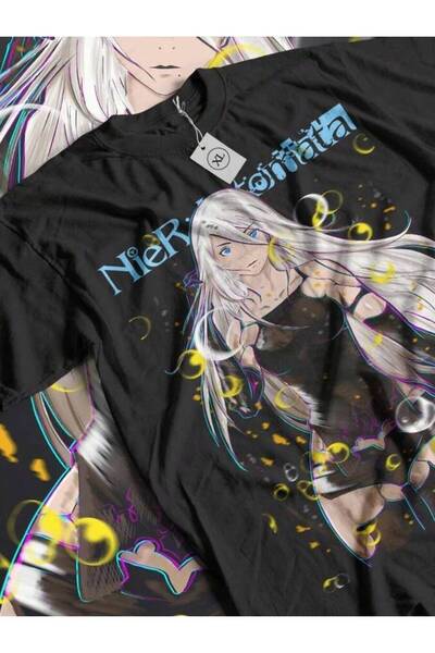 799 Nier Automata YoRHa 2A Anime Girl,Cyber Punk T-Shirt - Black